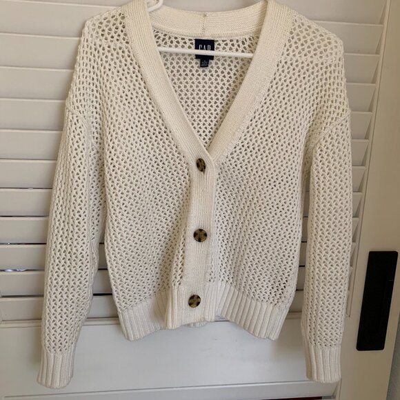 Fisherman Knit Sweater button down - Picture 1 of 4